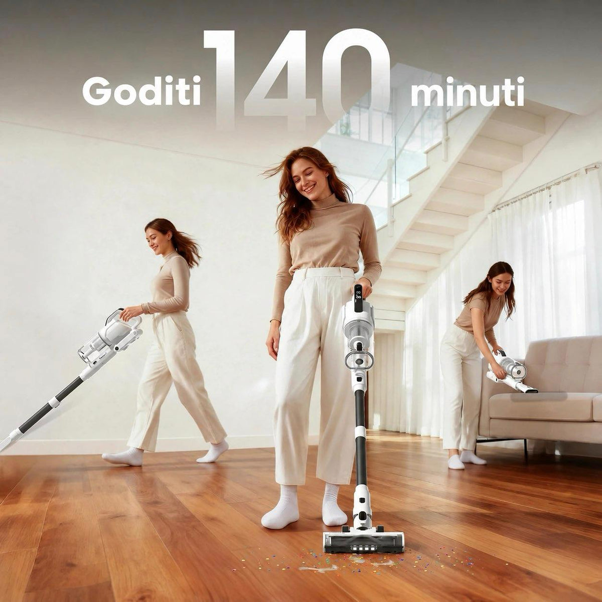Amazon Basics Aspirapolvere Senza Fili 150W
