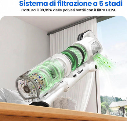 Amazon Basics Aspirapolvere Senza Fili 150W