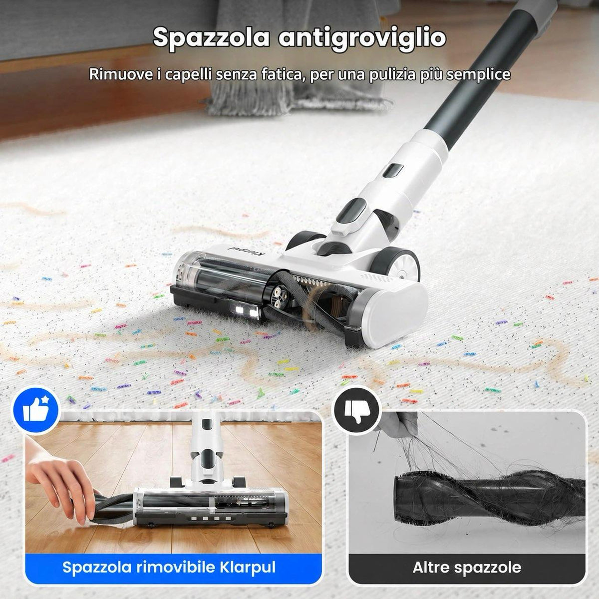 Amazon Basics Aspirapolvere Senza Fili 150W